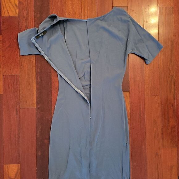 Midi Jersey Dress MaxMara Weekend with Rouched Detail and Zip Back size L - Picture 6 of 7